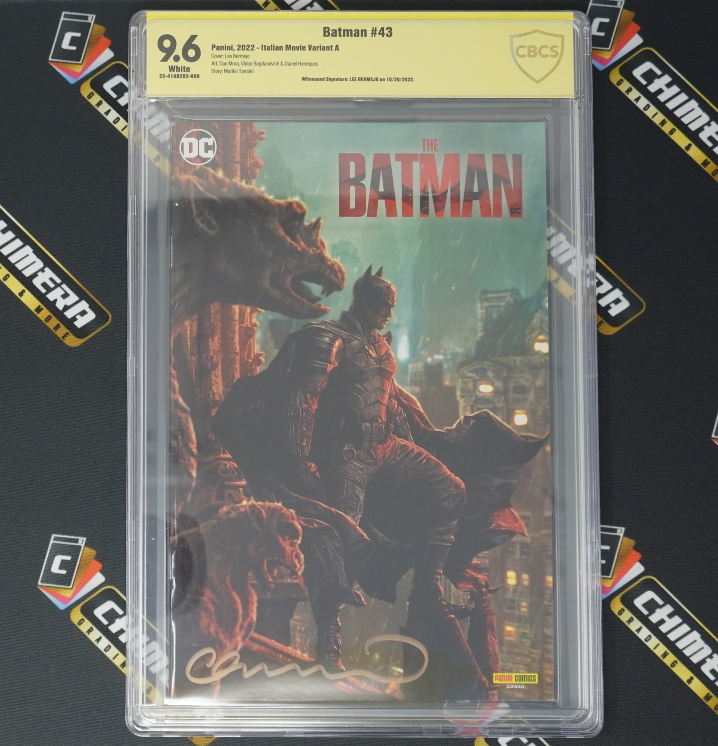 The Batman #43 Panini 2022 Italian Movie Variant A Lee Bermejo Autograph CBCS 9.6