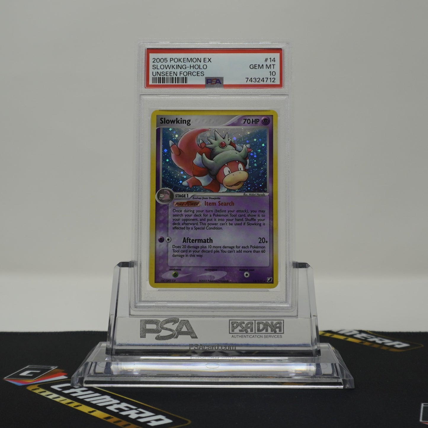 Pokemon "Slowking" Holo #14/115 EX Unseen Forces English PSA 10